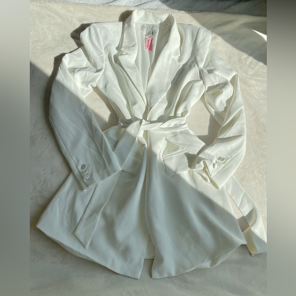 Rachel Zoe Long Line Tie Belt Blazer